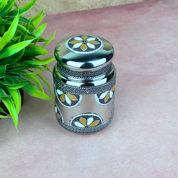 Stainless Steel Storage Jar with Lid | Multipurpose Kitchen Container (250 ml)