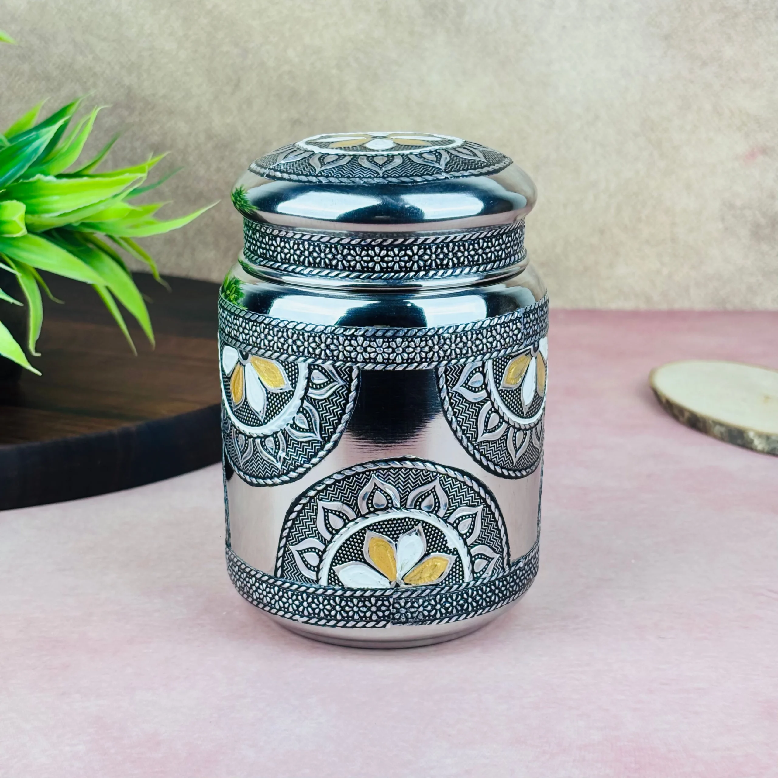 4x4 Deep Dabba 500 ml 1 Steel Storage Jar 500ml | Stainless Steel Multipurpose Kitchen Container