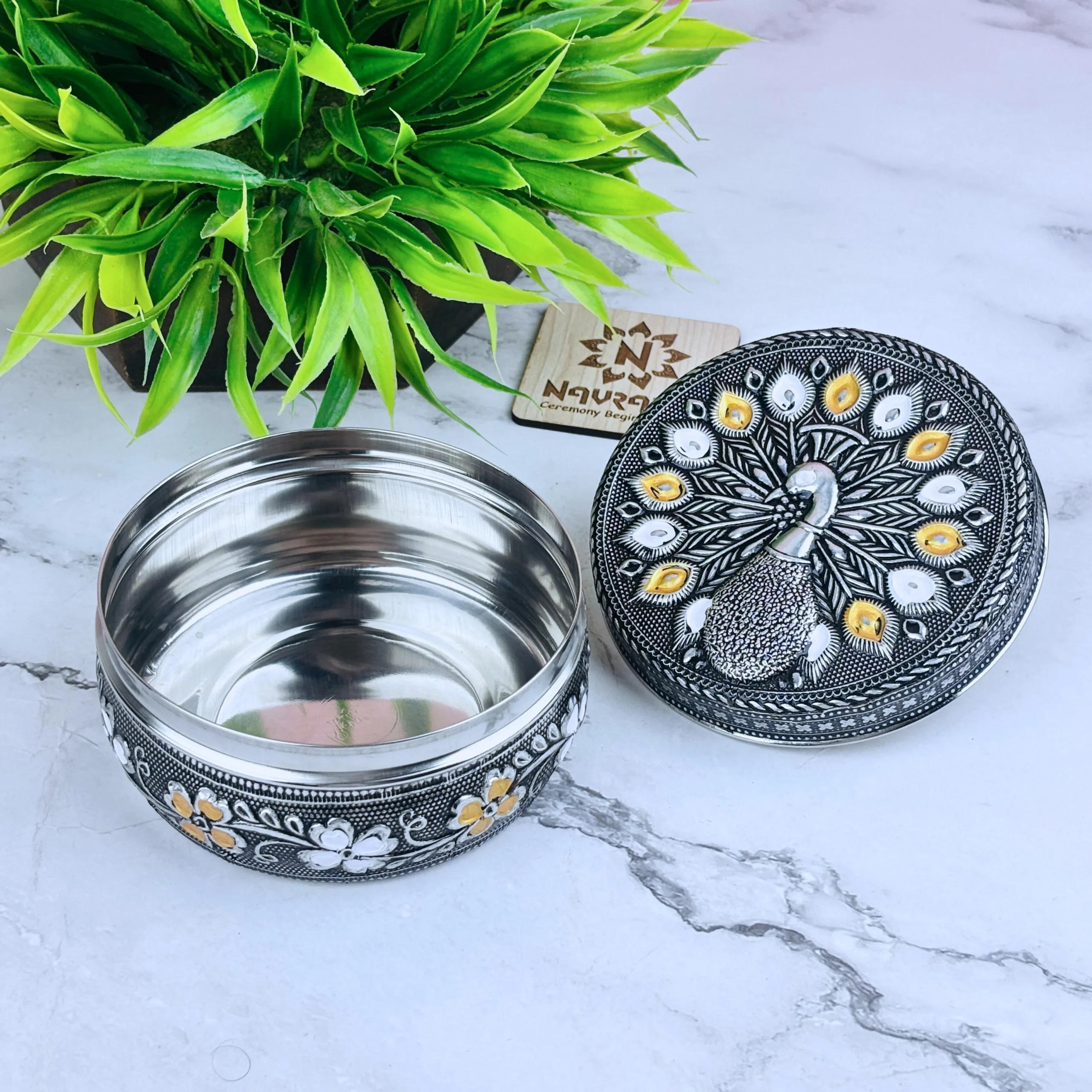 4x4 Mor Silver Emboss Dabri 1-3