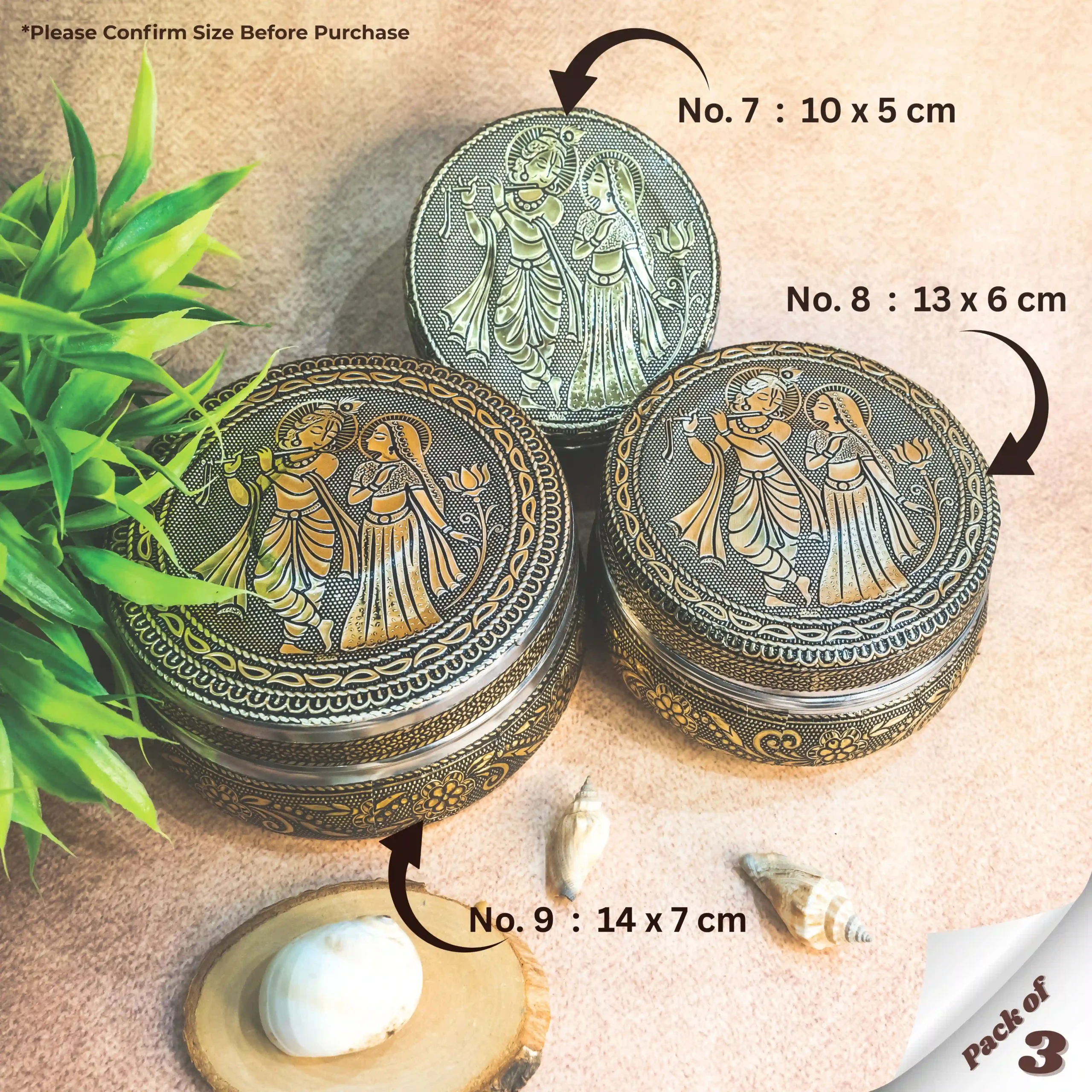 4x4 Radha-Krishna Pack of 3-1 N1485 (2)