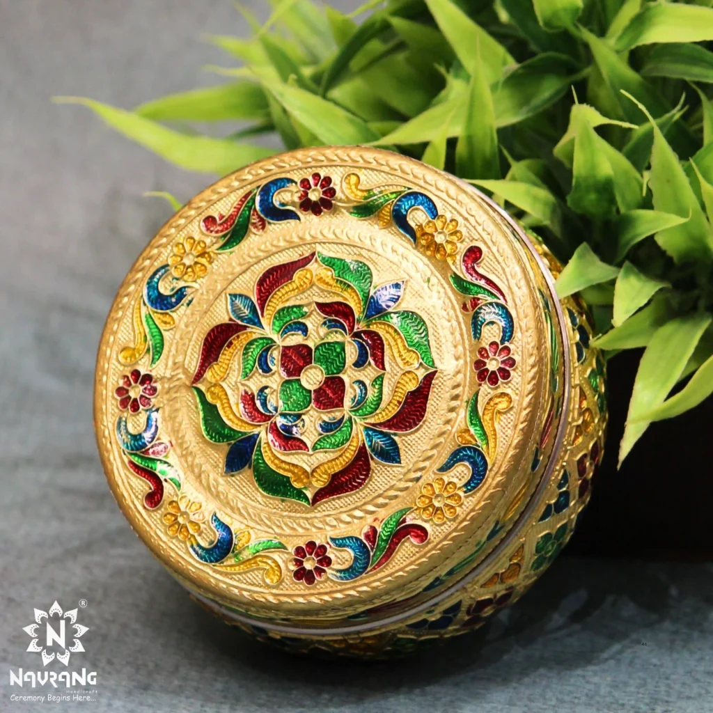 Meenakari Floral Steel Container kitchen dabba