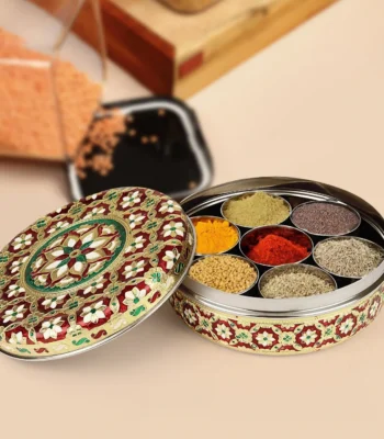 Traditional Steel Masala Box spice set