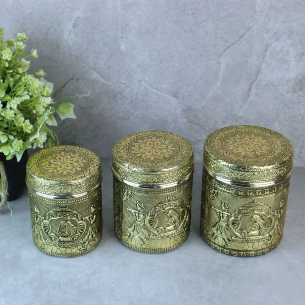 Golden Doli Steel Dabba multipurpose container