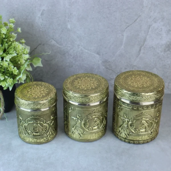 Golden Doli Steel Dabba multipurpose container